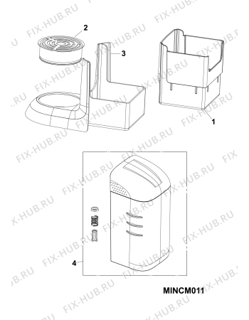 Схема №1 CMHBQGW0 (F093830) с изображением Обшивка для электрокофеварки Indesit C00381074