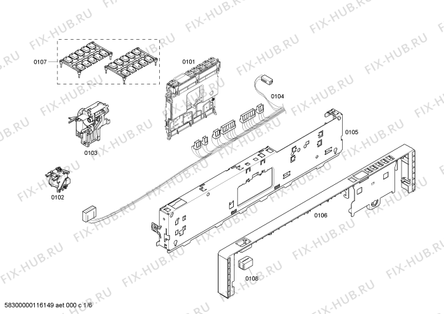 Схема №3 SHX46L06UC Bosch с изображением Ручка двери для посудомойки Bosch 00441709