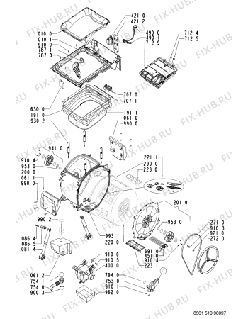 Схема №1 AWT 5109 с изображением Резервуар для стиралки Whirlpool 481241818596