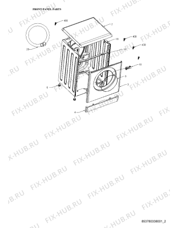 Схема №3 AWG 5101/M с изображением Электропроводка для стиральной машины Whirlpool 482000009810