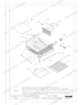 Схема №4 BEKO CD 61120 (7717188313) с изображением Наставление для плиты (духовки) Beko 285943938
