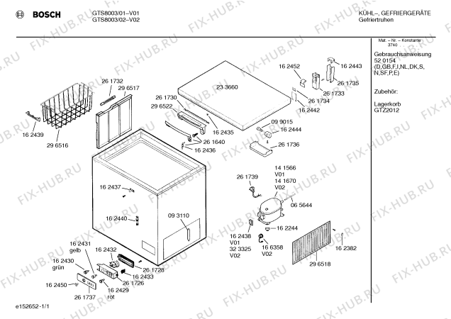 Схема №1 GT27SF5 с изображением Кнопка Bosch 00162431