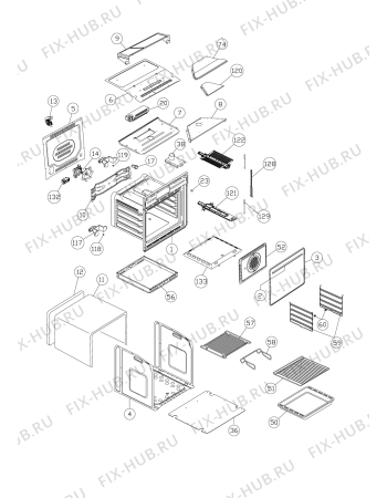 Схема №2 SHY23X (F081948) с изображением Панель для духового шкафа Indesit C00297058