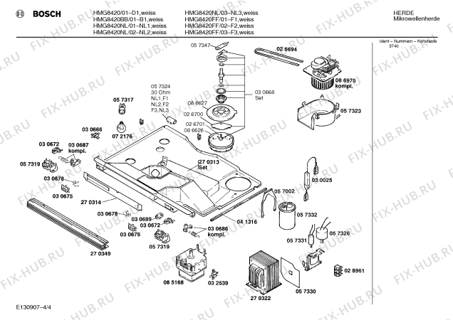 Схема №2 HMG8420BB с изображением Переключатель для микроволновой печи Bosch 00030695