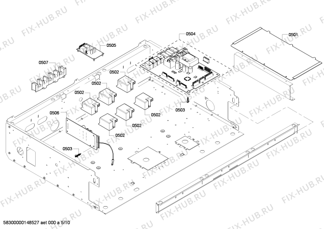 Схема №3 PRD364EDPG с изображением Рамка для плиты (духовки) Bosch 00684511