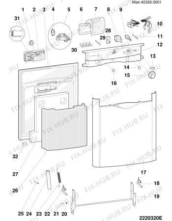 Схема №2 IDL556FR2 (F039330) с изображением Панель управления для посудомоечной машины Indesit C00142283