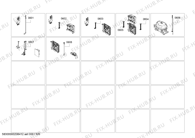 Схема №3 KFN86A268C с изображением Модуль управления для холодильника Siemens 10007112