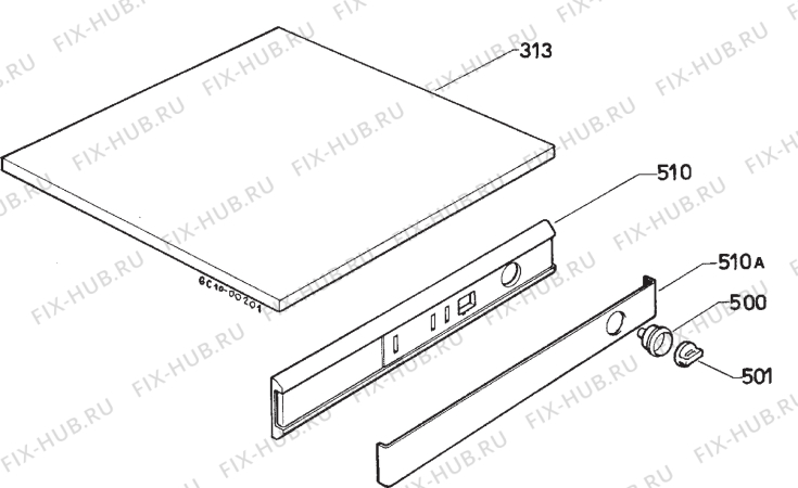 Взрыв-схема стиральной машины Zanussi Z100DP - Схема узла Command panel 037