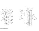 Схема №1 GSN51AW30 с изображением Дверь для холодильной камеры Bosch 00714082