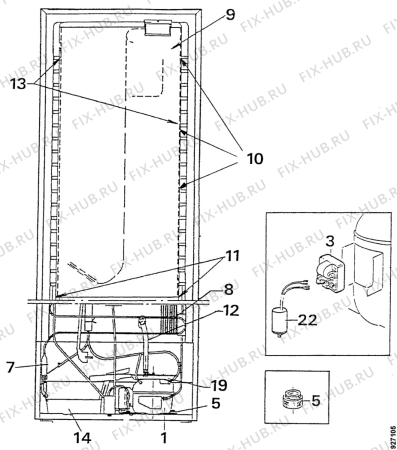 Взрыв-схема холодильника Arthurmartinelux AR3016W - Схема узла Cooling system 017