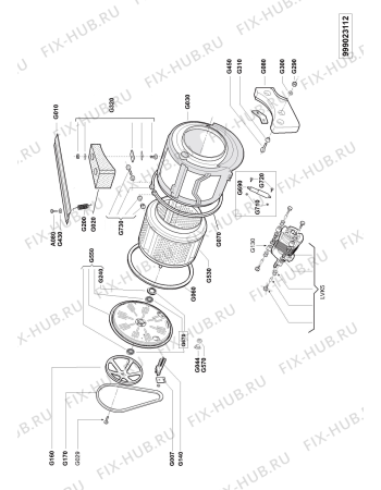 Схема №3 HWU085MBWG с изображением Электролиния для стиралки Whirlpool 481232178424