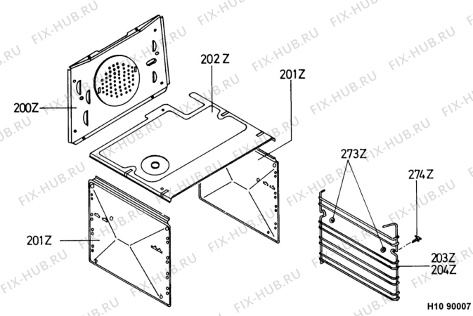 Взрыв-схема плиты (духовки) Juno JEH1202B - Схема узла Accessories
