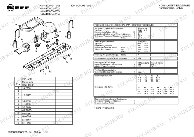 Схема №1 K4444X4 с изображением Дверь для холодильной камеры Bosch 00241699