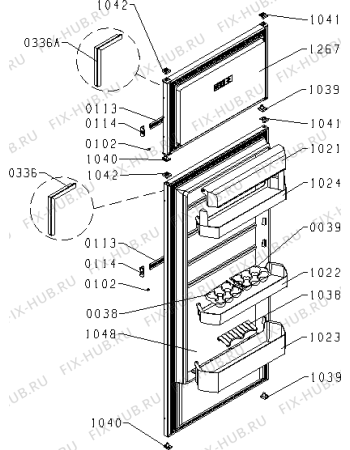 Взрыв-схема холодильника Gorenje RFI4161AW (329222, HZZI2727) - Схема узла 02