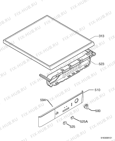 Взрыв-схема сушильной машины Aeg Electrolux T35400 - Схема узла Command panel 037