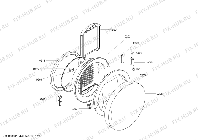 Схема №3 WTA4100 с изображением Уплотнитель для электросушки Bosch 00600916
