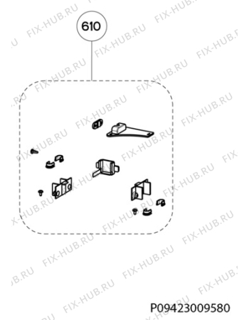 Взрыв-схема вытяжки Electrolux EFB60680BX - Схема узла Accessories