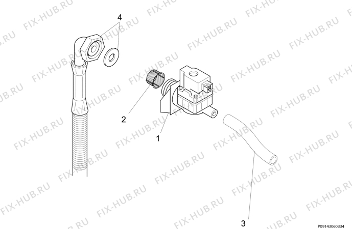 Взрыв-схема стиральной машины Electrolux WASL7M101 - Схема узла Aquastop