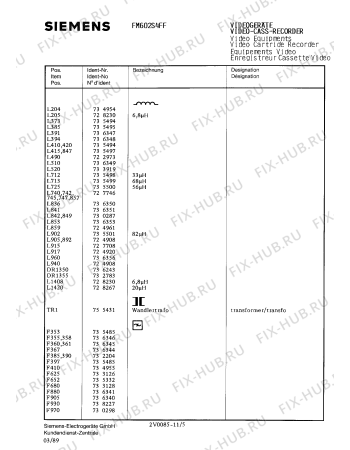 Схема №6 FM602S4FF с изображением Клапан для телевизора Siemens 00755771