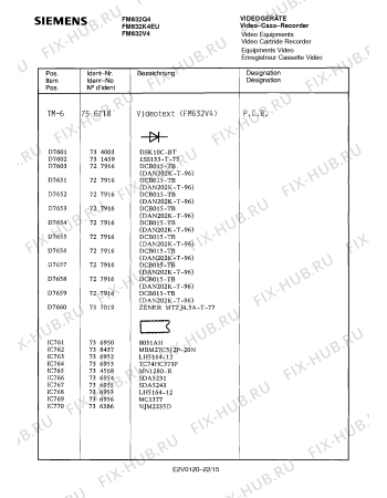 Схема №8 FM632Q4 с изображением Инструкция по эксплуатации для видеотехники Siemens 00530642