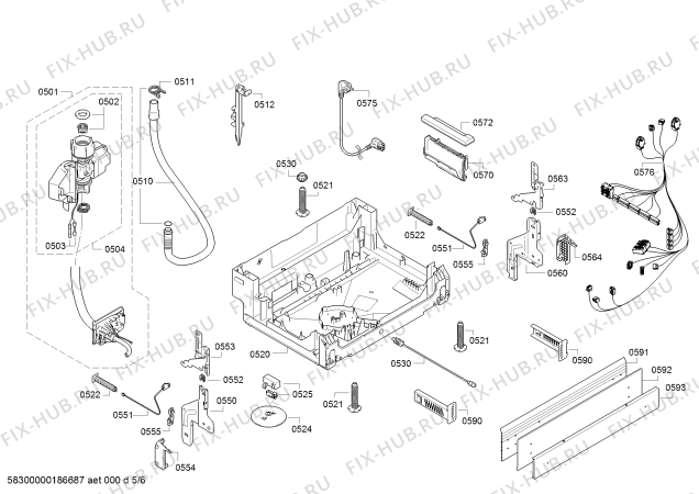 Схема №4 SMU86L15DE Exclusiv с изображением Силовой модуль запрограммированный для посудомоечной машины Bosch 12007784