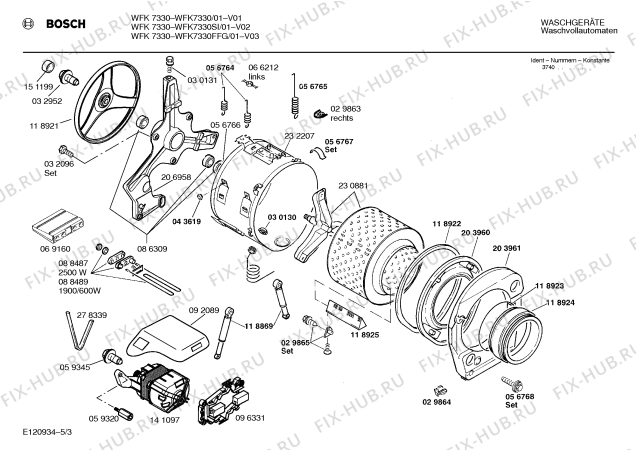 Схема №2 WFK7330FG WFK7330 с изображением Инструкция по эксплуатации для стиралки Bosch 00516677