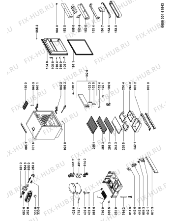 Схема №1 ARL 391/B с изображением Запчасть для холодильной камеры Whirlpool 481231028361