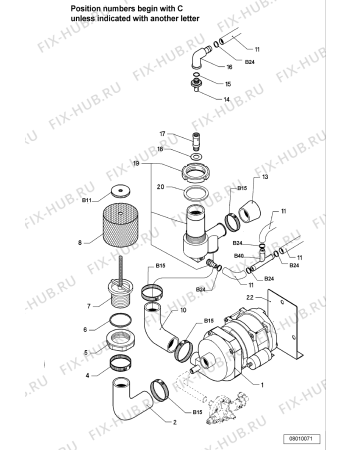 Взрыв-схема посудомоечной машины Whirlpool AGB646WP (F092052) - Схема узла