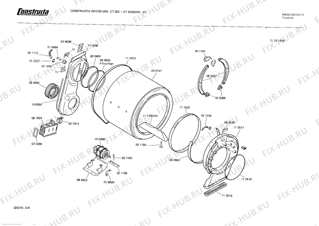 Схема №2 CT25200161 INTERFUNKCT252 с изображением Ручка для сушильной машины Bosch 00085145