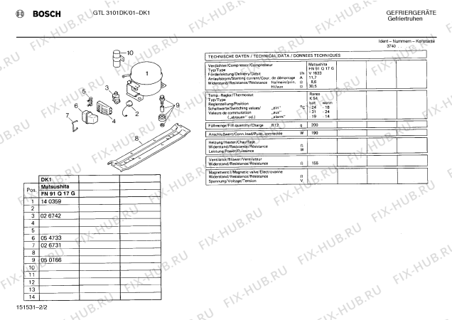 Взрыв-схема холодильника Bosch GTL3101DK - Схема узла 02