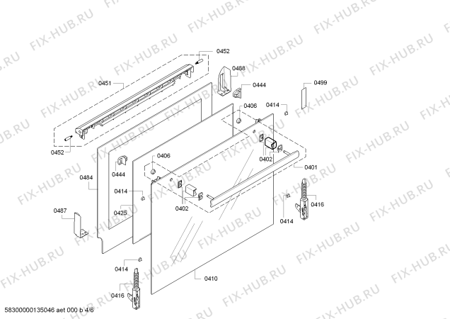 Взрыв-схема плиты (духовки) Bosch HEA34S550 - Схема узла 04