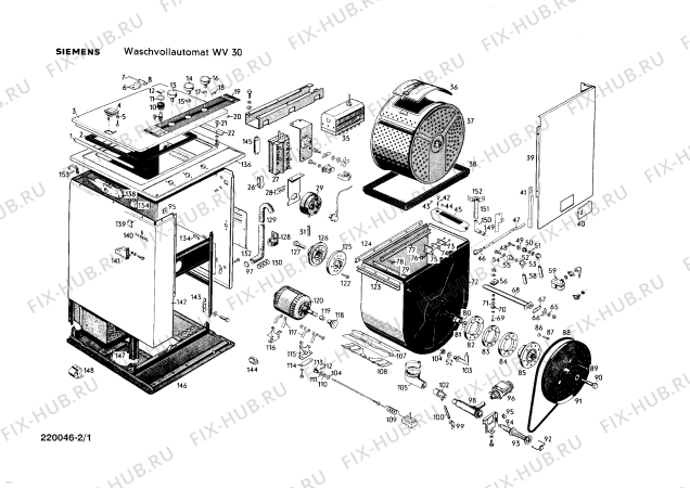 Схема №1 WV30 SIWAMAT C с изображением Электрозамок для стиралки Siemens 00072330