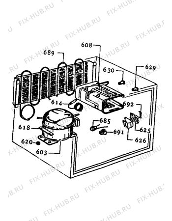Взрыв-схема холодильника Zanussi Z675R - Схема узла Cooling system 017