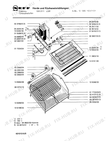 Схема №2 1050UF с изображением Решетка для плиты (духовки) Bosch 00082373