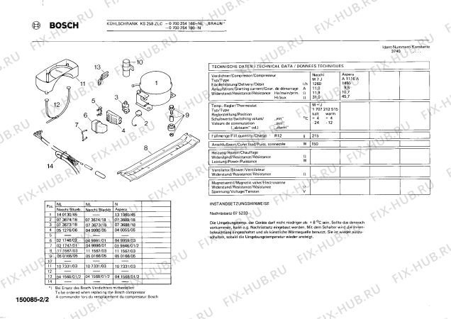 Взрыв-схема холодильника Bosch 0700254180 KS258ZLC - Схема узла 02