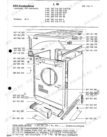 Взрыв-схема стиральной машины Aeg LTH450 E - Схема узла Section1
