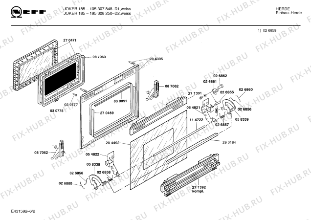 Схема №4 E1180W0 JOKER 185 с изображением Ручка регулировки мощности для духового шкафа Bosch 00057784