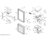Схема №1 KGE58AW41N Bosch с изображением Дверь для холодильника Bosch 00713620