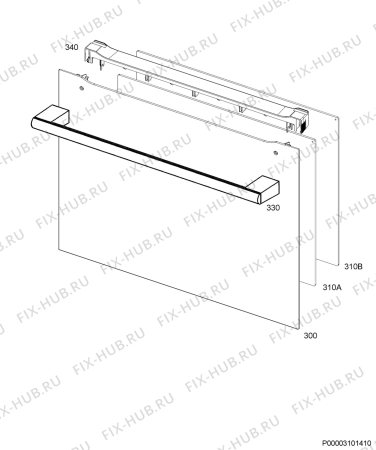 Взрыв-схема плиты (духовки) Progress PCN43100X - Схема узла Door
