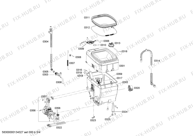 Схема №2 WOT24551OE с изображением Панель управления для стиралки Bosch 00669813