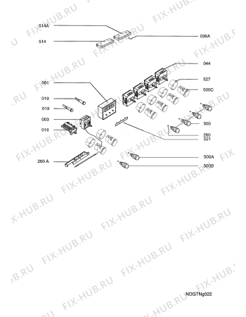 Взрыв-схема плиты (духовки) Aeg E33512-4-D - Схема узла Functional parts