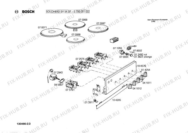 Взрыв-схема плиты (духовки) Bosch 0750031022 EH54SF - Схема узла 02