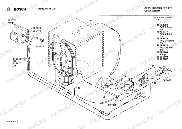 Схема №3 SN772000 с изображением Вставка для посудомоечной машины Bosch 00114758