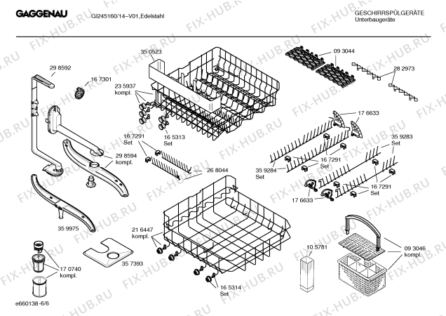 Схема №1 GI255160 с изображением Инструкция по эксплуатации Gaggenau для посудомоечной машины Bosch 00529956