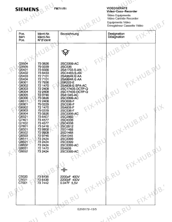 Взрыв-схема видеотехники Siemens FM711R1 - Схема узла 06