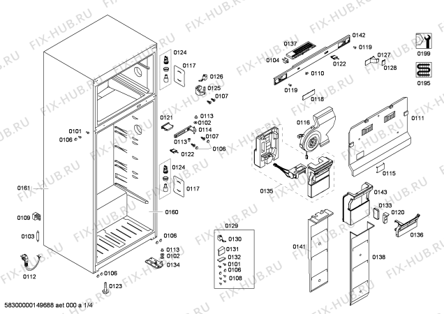 Схема №2 KDN40A03 с изображением Поднос для холодильной камеры Bosch 00679628