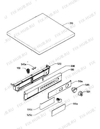 Взрыв-схема стиральной машины Zanussi ZW1150DRS - Схема узла Command panel 037