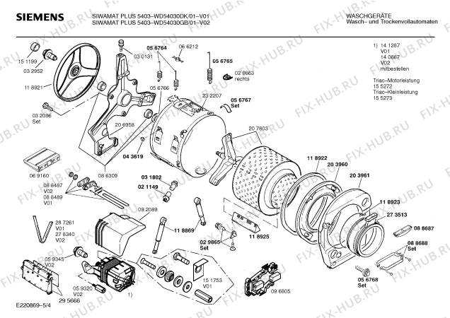 Схема №4 WD54030GB SIWAMAT PLUS 5403 с изображением Панель для стиралки Siemens 00287263