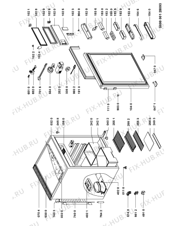 Схема №1 KRA 1600/1 с изображением Декоративная панель для холодильника Whirlpool 481246089099