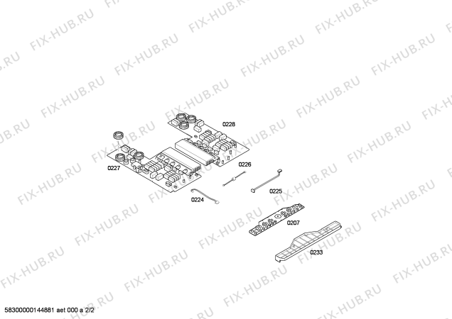 Взрыв-схема плиты (духовки) Neff T85I40X0MC NE.4I.60.TOP.BR.FS.Plano - Схема узла 02